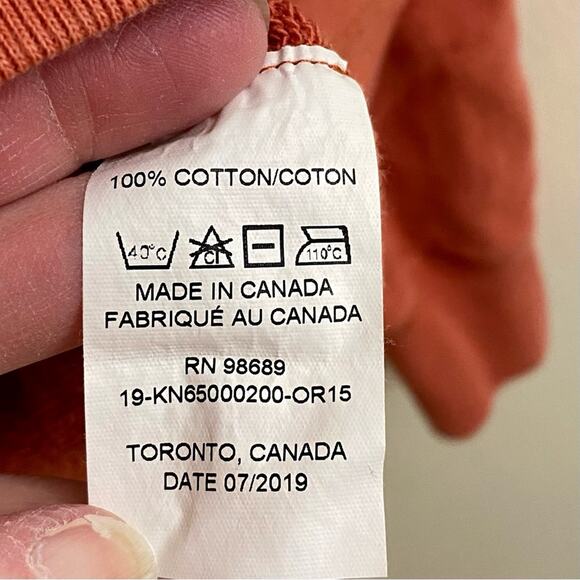 Champion x Todd Snyder Turtleneck Sweatshirt Crewneck Orange Mens Size XL - Picture 4 of 13